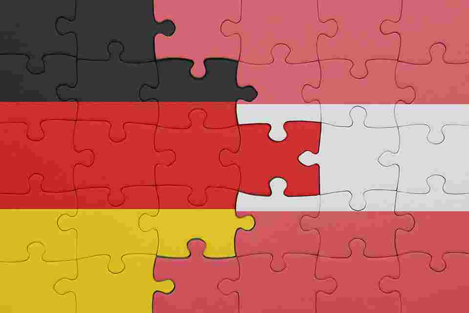 österreichische und deutsch Fahne